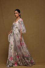 Load image into Gallery viewer, Floral Gown with Pearl Belt
