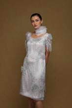 Load image into Gallery viewer, Floral Shift Dress with Fringes
